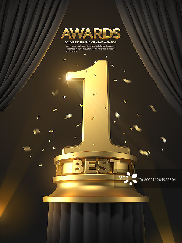 3D渲染：奖杯，胜利或奖励006图片素材