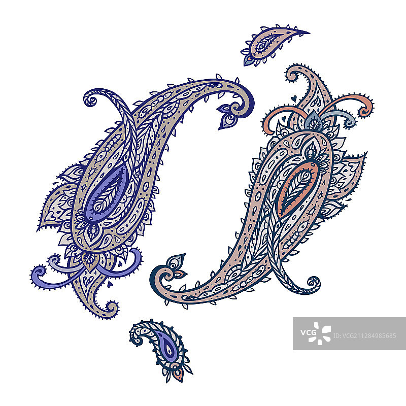 佩斯利民族装饰图片素材