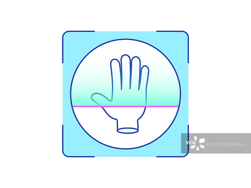 掌纹识别图标生物扫描图片素材