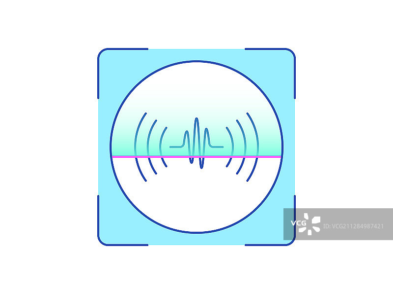 语音识别生物扫描系统图标图片素材