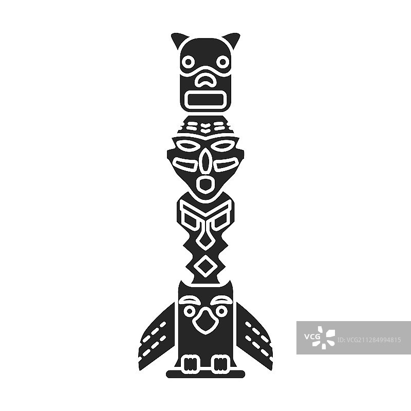 部落面具黑色图标（独立）图片素材