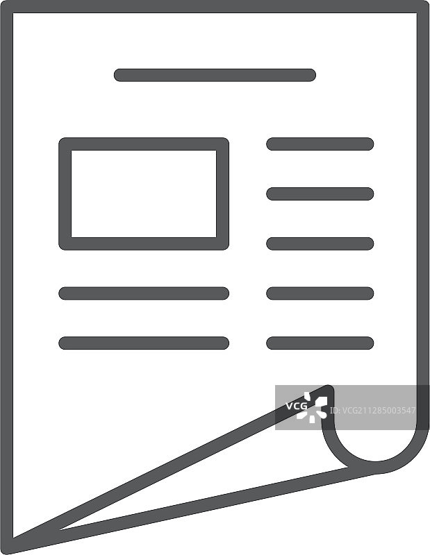 新闻符号报纸线条图标轮廓符号图片素材