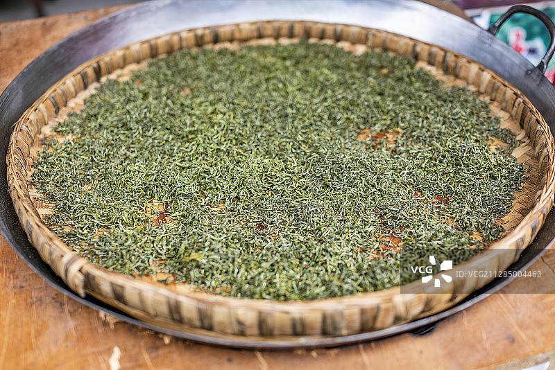 四川省雅安上里古镇上的茶叶店图片素材