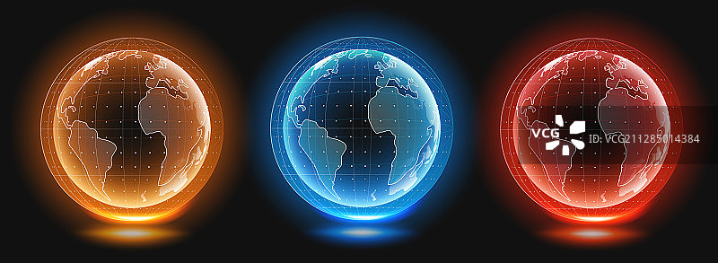 地球全息图模板数字地球图片素材