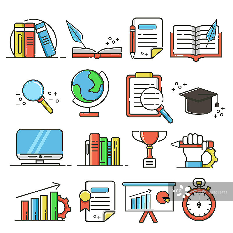 教育图标和元素图片素材