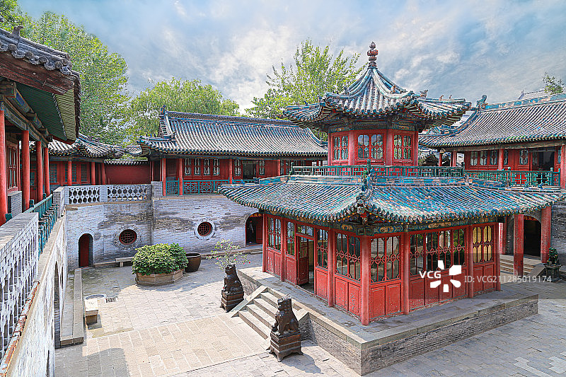 山西太原纯阳宫吕祖殿和独具匠心的八卦院落布局图片素材