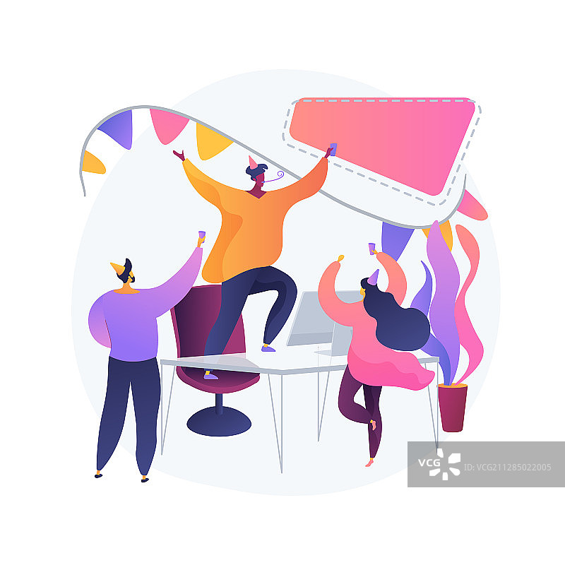 企业聚会概念隐喻图片素材