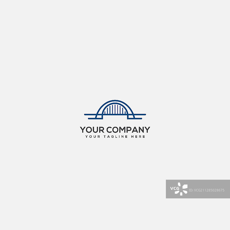 桥梁线条艺术logo简约现代桥梁logo图片素材
