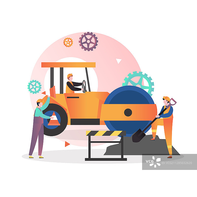 用于网络的沥青铺路服务概念图片素材