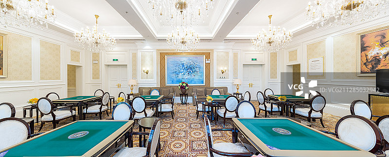 豪华麻将娱乐大厅图片素材