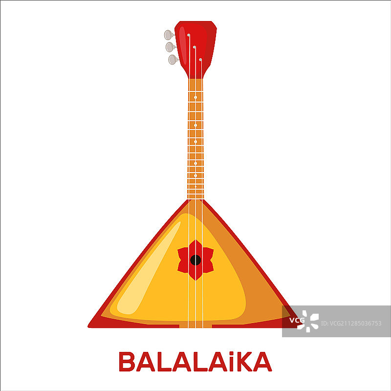 巴拉莱卡琴扁平风格图标图片素材