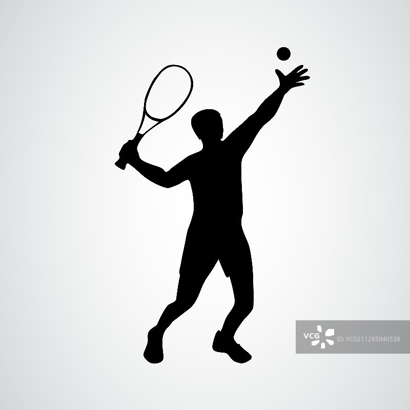 网球运动员发球图片素材