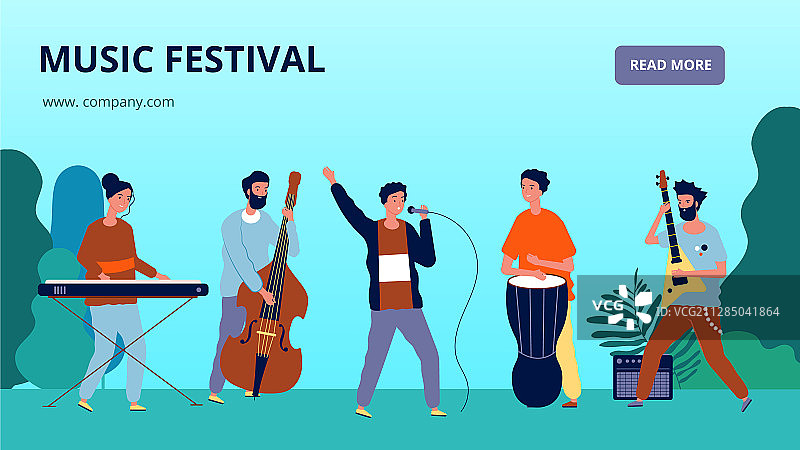 音乐节banner音乐家和乐器图片素材