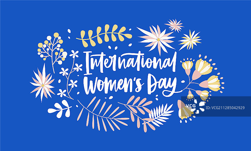 国际妇女节贺卡（扁平风格）图片素材