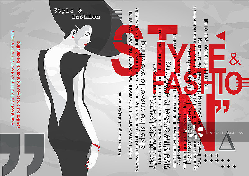 波普艺术复古风时尚女孩图片素材