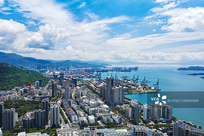 广东省深圳市盐田区盐田港保税区盐田国际集装箱码头图片素材