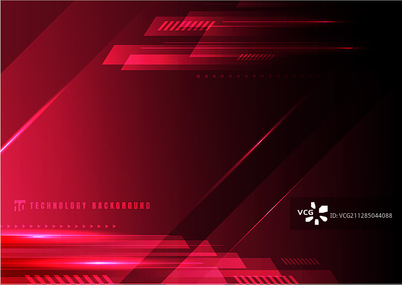 抽象科技几何红黑配色图片素材
