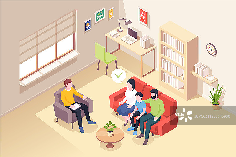 心理咨询师家庭治疗图片素材