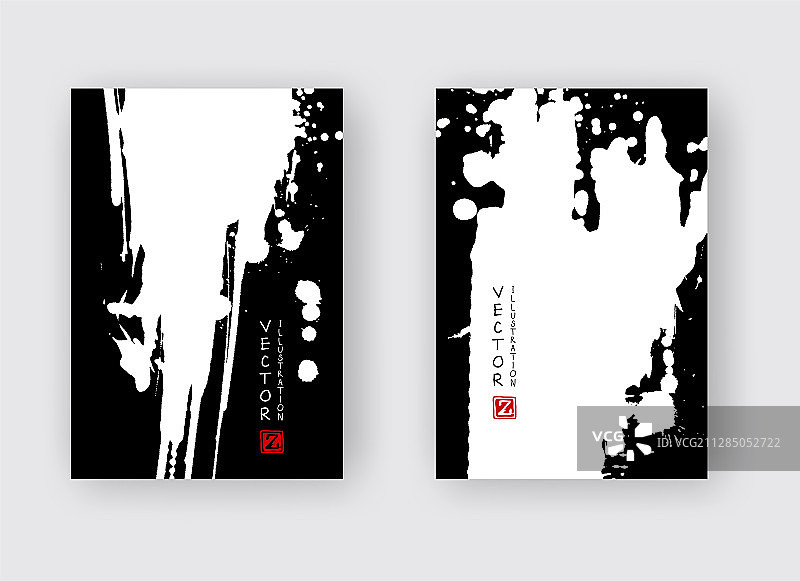 黑色的墨水笔触在白色的背景图片素材