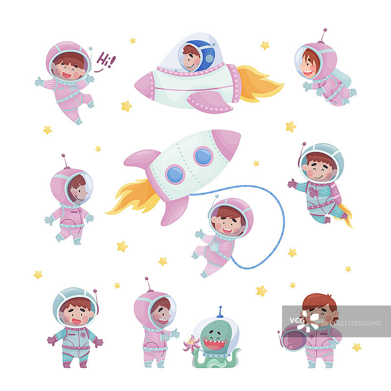 穿着宇航服探索的宇航员图片素材