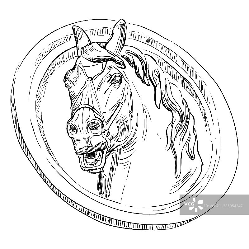 石头马头图片素材