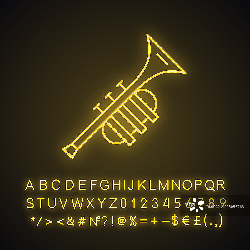 小号霓虹灯图标图片素材