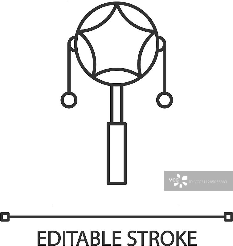 墨西哥摇铃鼓线性图标图片素材