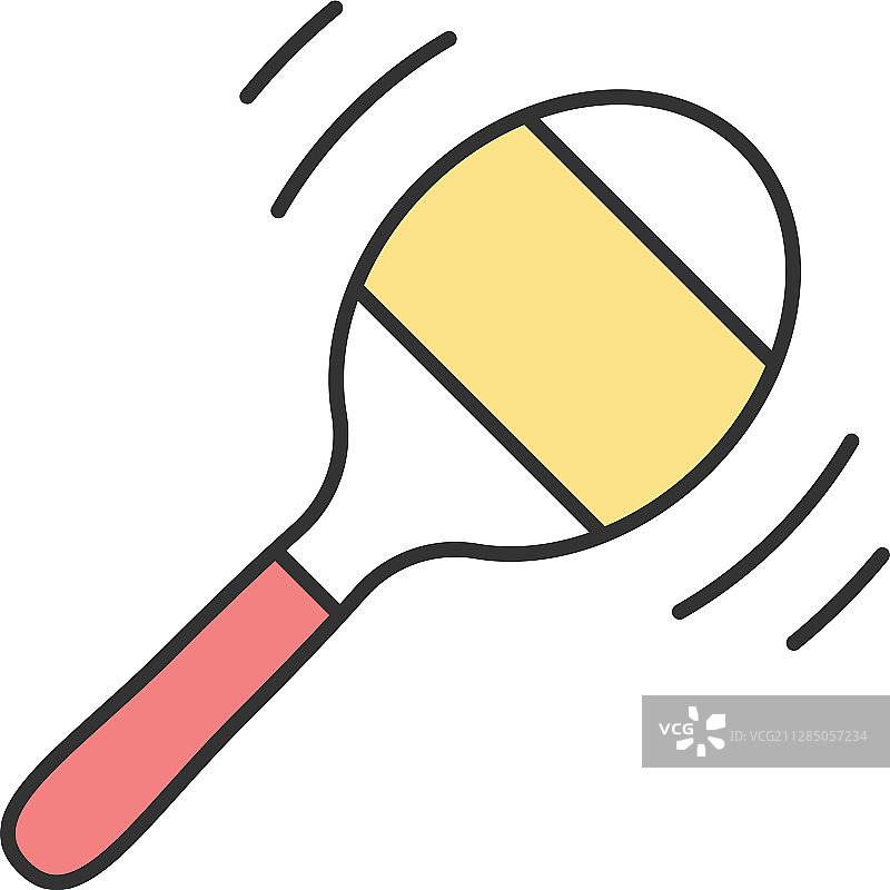 沙锤彩色图标：打击乐器图片素材