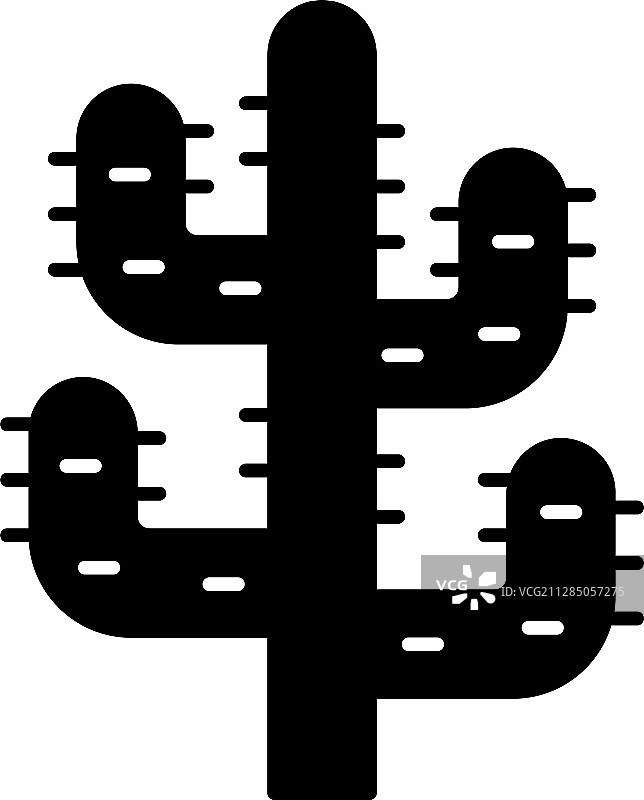 巨人柱仙人掌字形图标，树状沙漠仙人掌图片素材