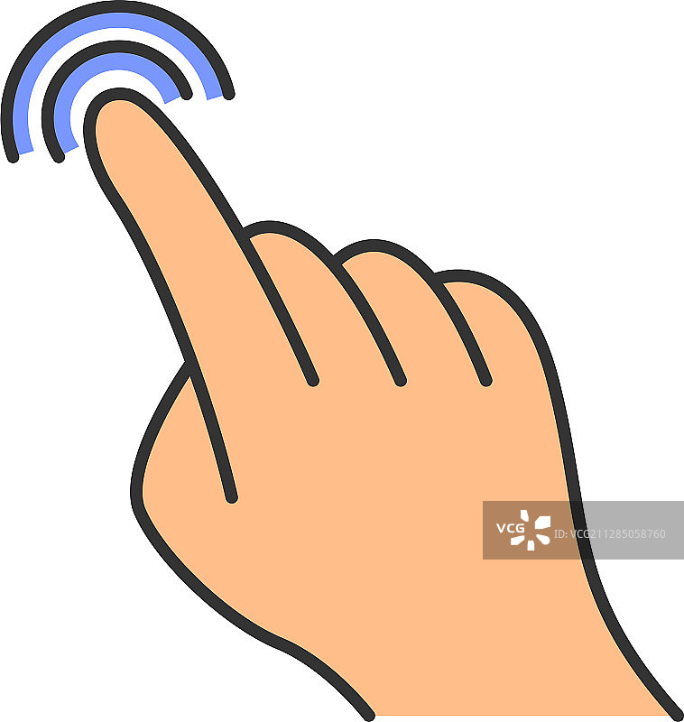 触摸屏手势彩色图标图片素材