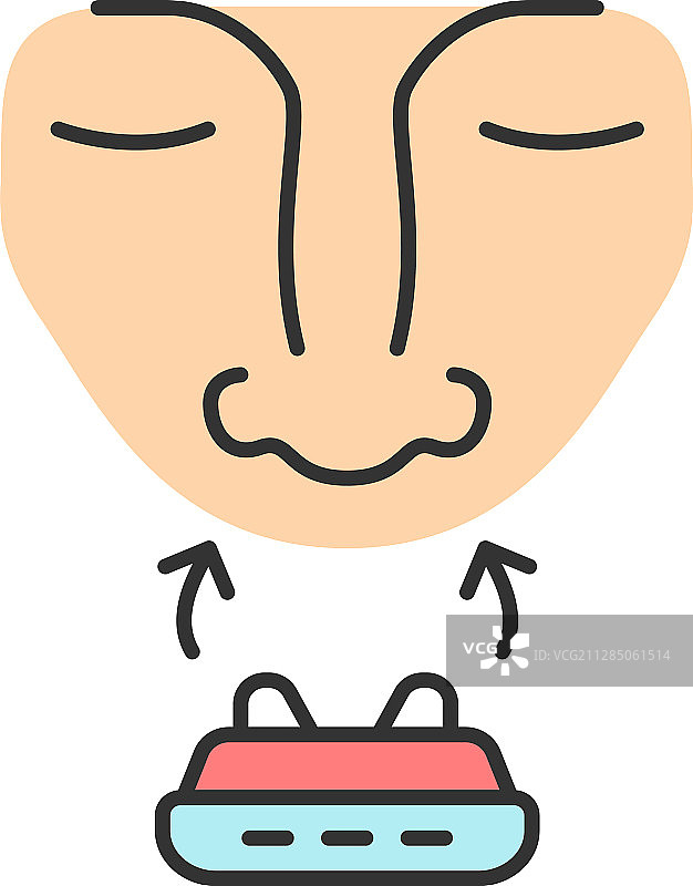 防打鼾设备彩色图标图片素材