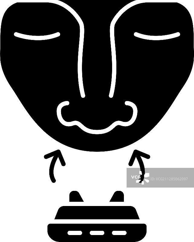 防打鼾设备字形图标图片素材