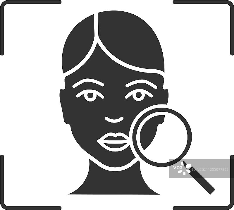 人脸扫描字形图标图片素材