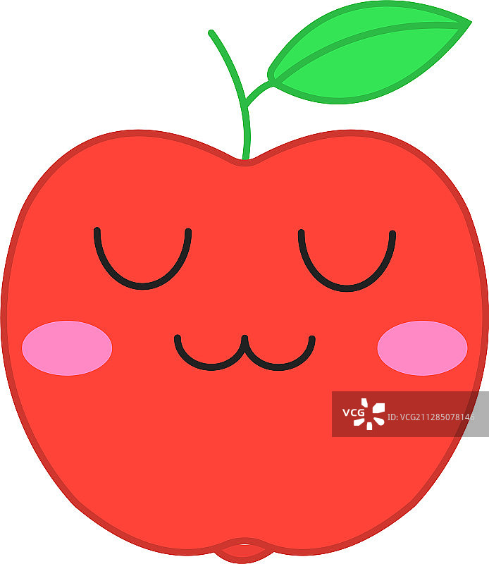 可爱风苹果卡通形象图片素材