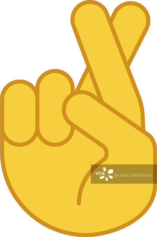 祈祷手指表情彩色图标图片素材