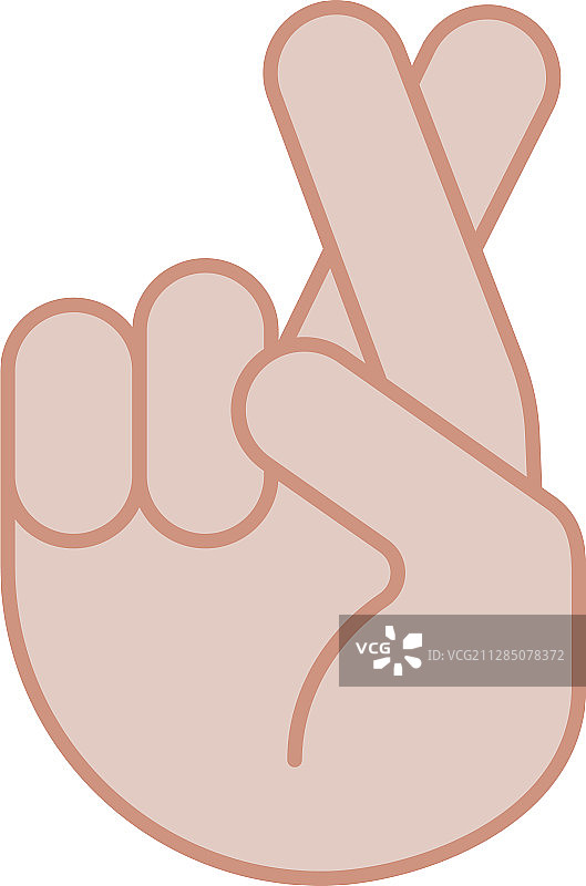 祈祷手指表情彩色图标图片素材