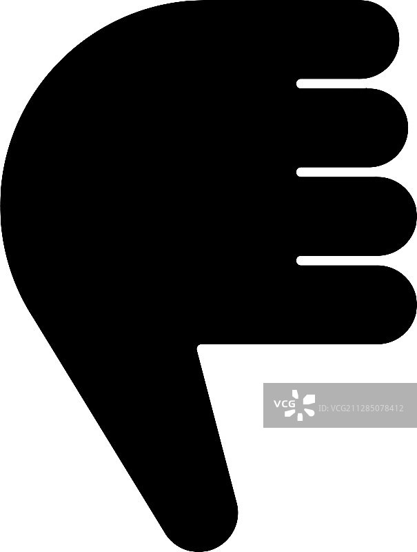 倒竖拇指表情符号字形图标图片素材