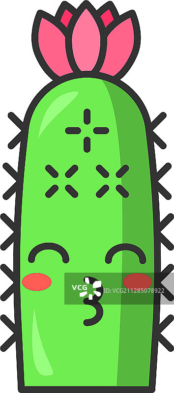 可爱风格刺猬仙人掌图片素材