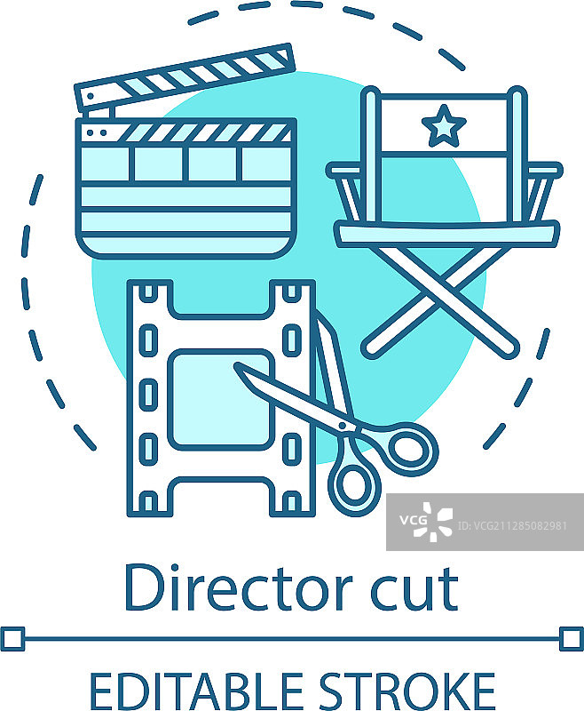 导演剪辑概念图标图片素材