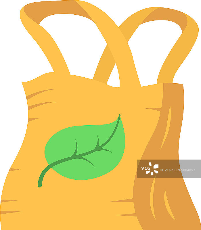 具有长阴影颜色的环保袋扁平设计图标图片素材