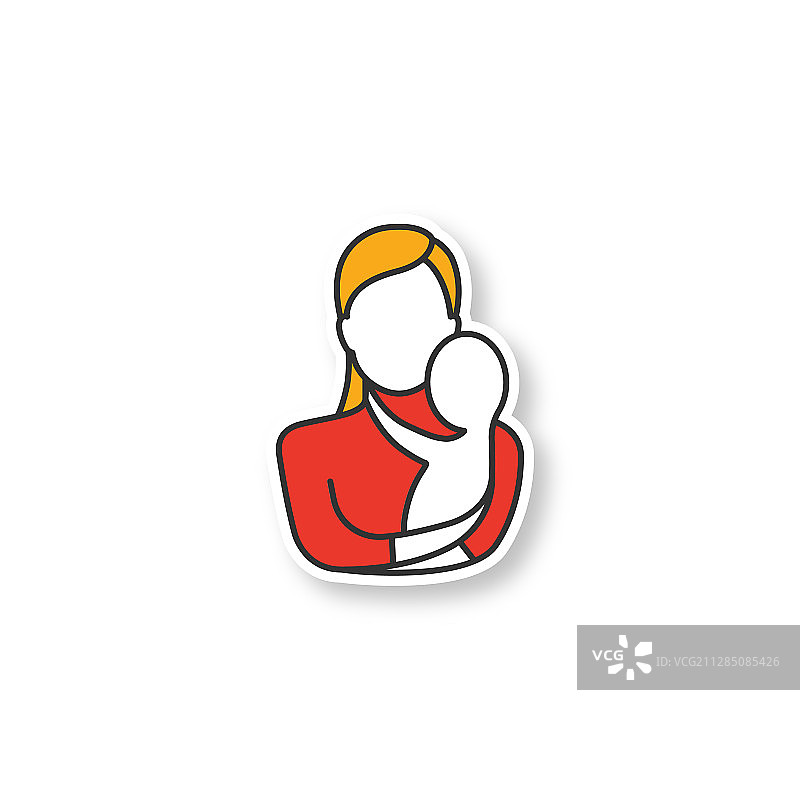 母亲抱着新生婴儿图片素材