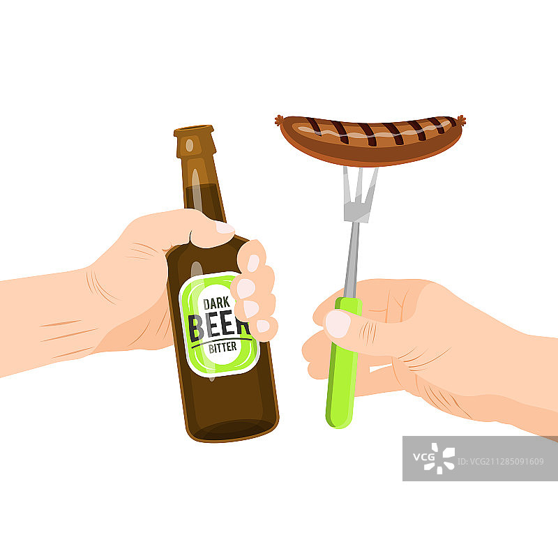 香肠和啤酒图片素材