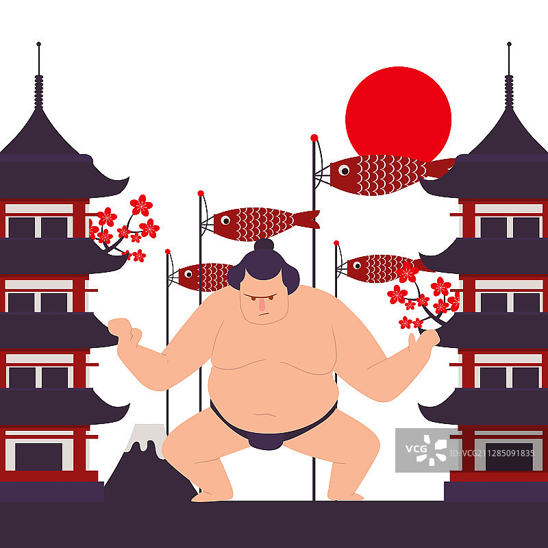 日本相扑格斗士图片素材