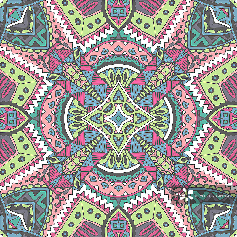 抽象阿拉伯风格民族复古无缝背景图片素材