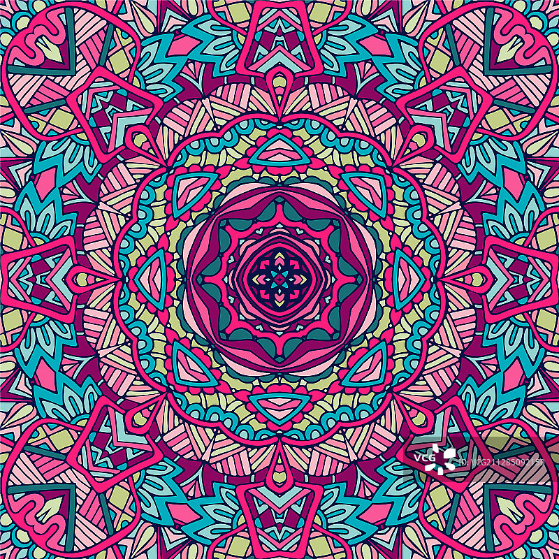 曼陀罗涂鸦线条装饰背景图片素材