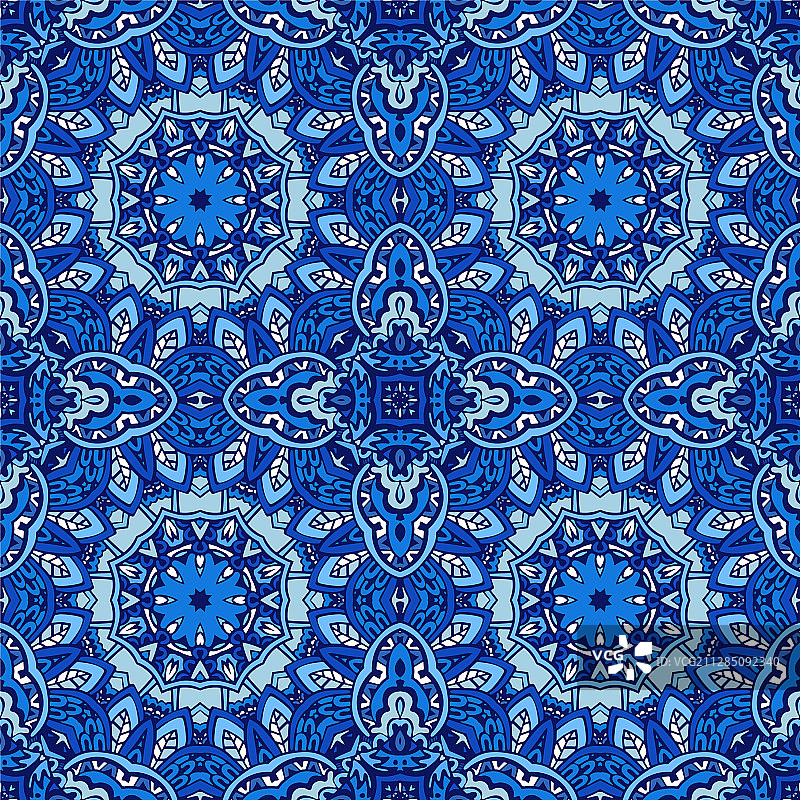 抽象风格的民族风瓷砖图案图片素材