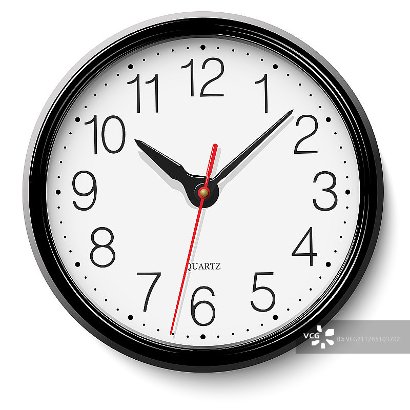 经典黑色圆形挂钟图片素材