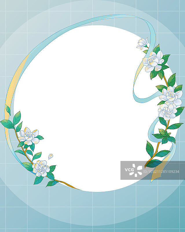 栀子花花环图片素材