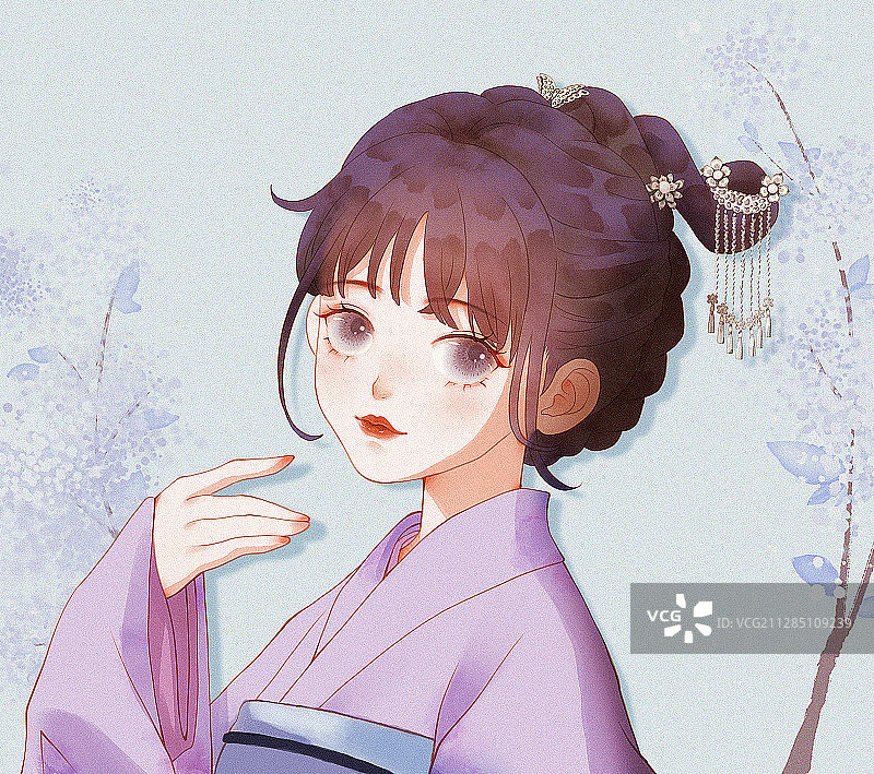 温柔的古代女子图片素材