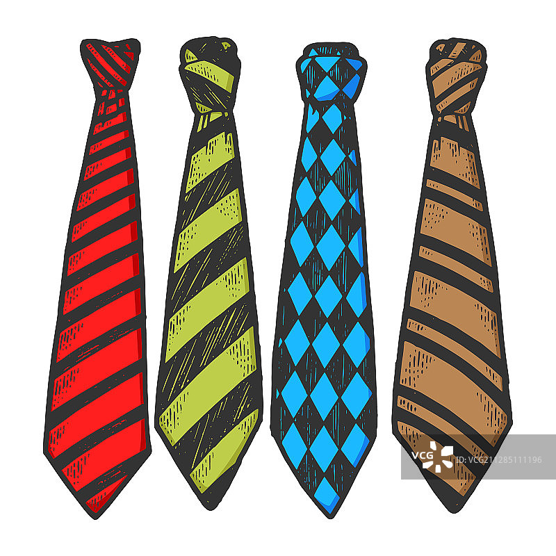 领带套装素描雕刻图片素材